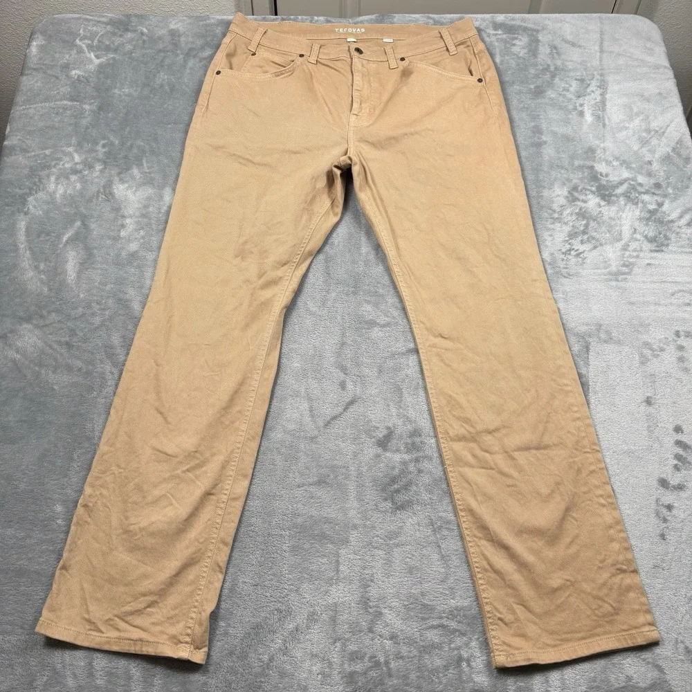 Tecovas Jeans Mens 36x32 Brown Tan Everyday Standard Straight 5 Pocket Western